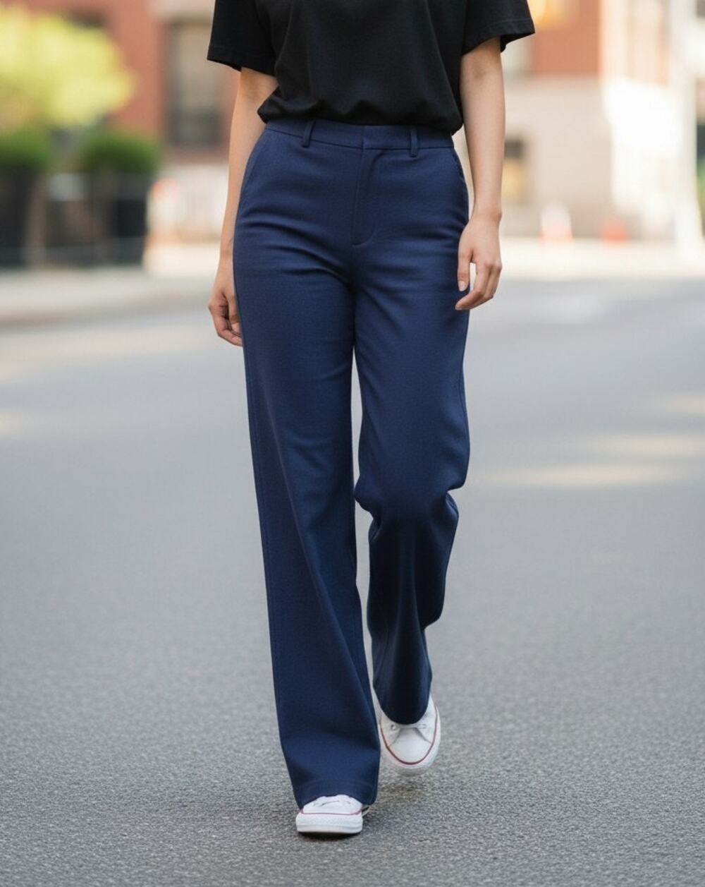 Jones Studio Separates Women's Dress Pants Size 12 Lined Dark Blue Straight Leg